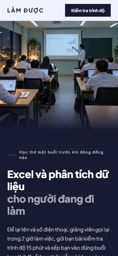 Làm Được — Màn hình đầu trên điện thoại