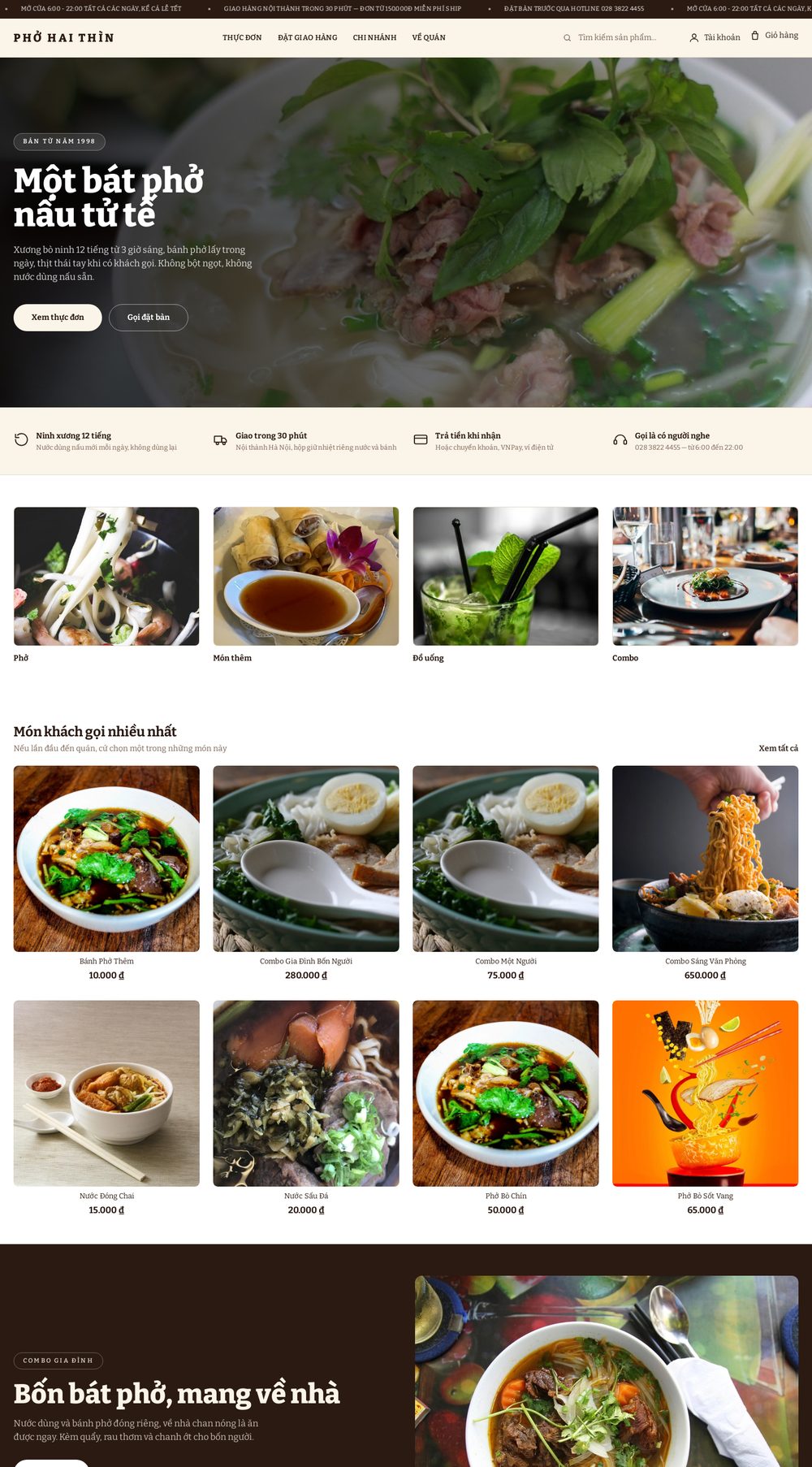 Quán Phở Việt — Toàn bộ trang chủ