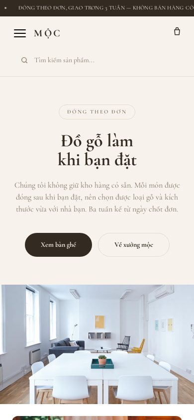 Nhà Gỗ Mộc — Trang chủ trên điện thoại