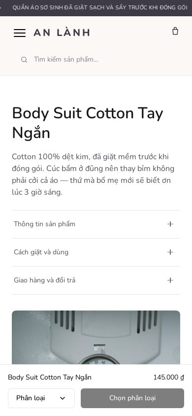 Mẹ Và Bé An Lành — Trang sản phẩm trên điện thoại