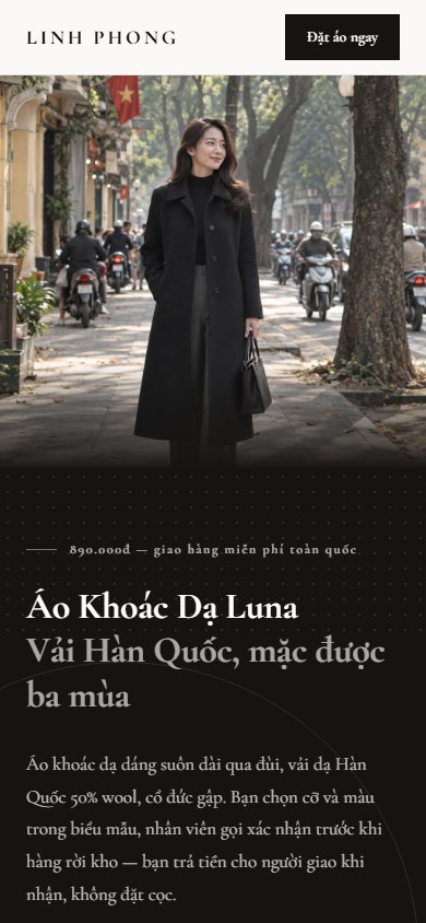 Linh Phong — Màn hình đầu trên điện thoại