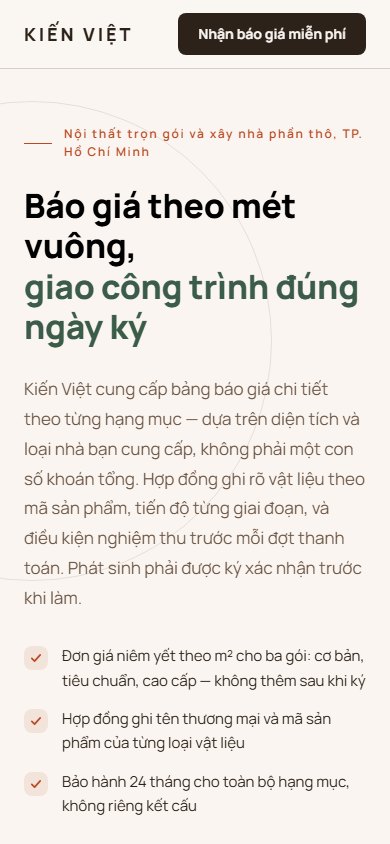 Kiến Việt — Màn hình đầu trên điện thoại