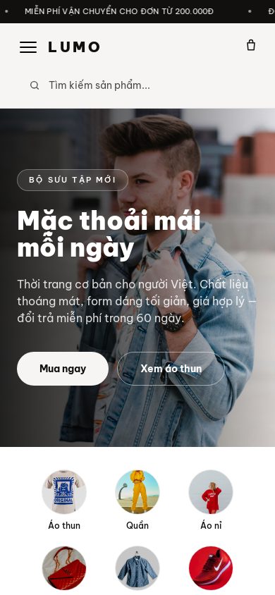 Boutique Xuân — Trang chủ trên điện thoại