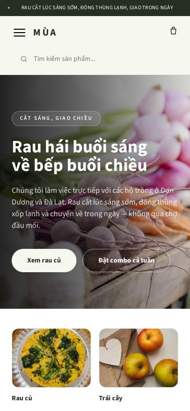 Nông Sản Sạch — Trang chủ trên điện thoại