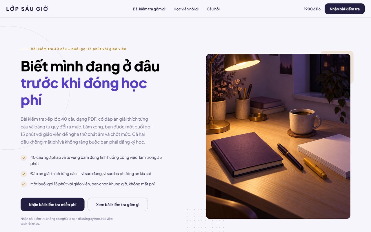 Ảnh xem trước theme Lớp Sáu Giờ