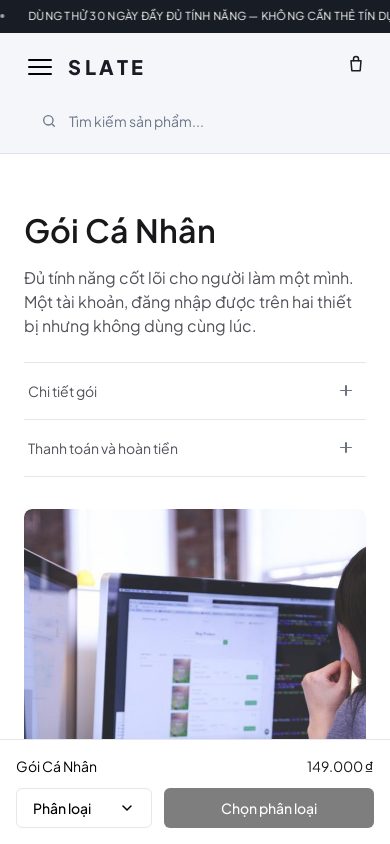 Bán Phần Mềm — Trang sản phẩm trên điện thoại